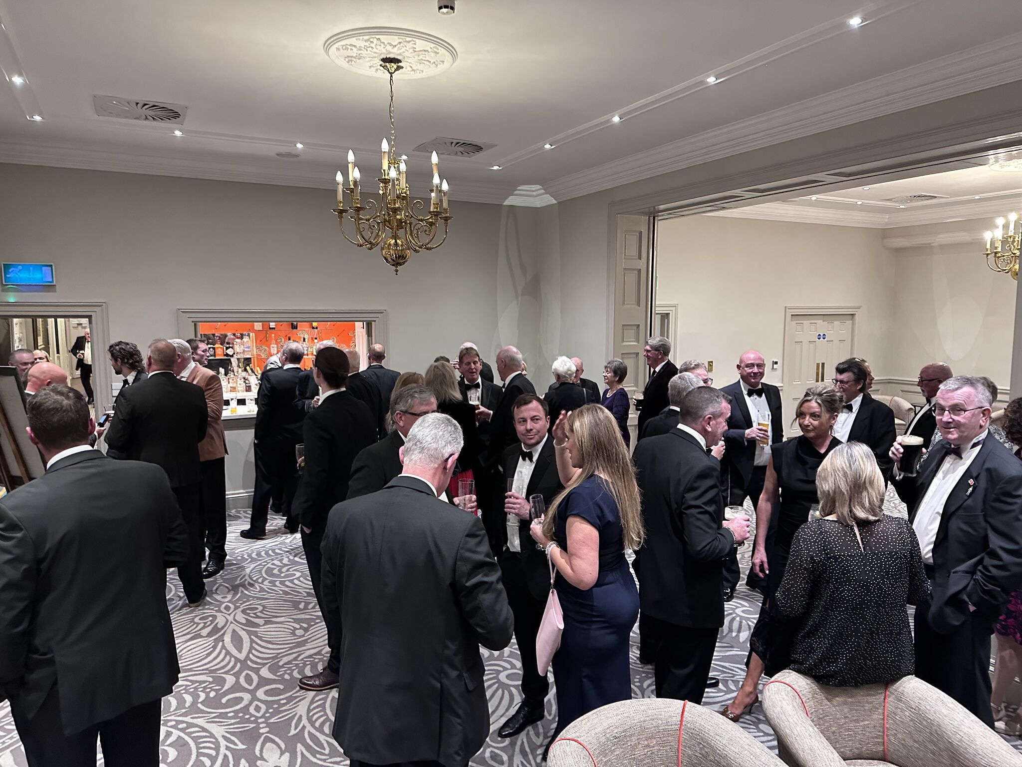 Guests enjoying pre-event drinks at Rudding Park: An Evening with Stevie Ward